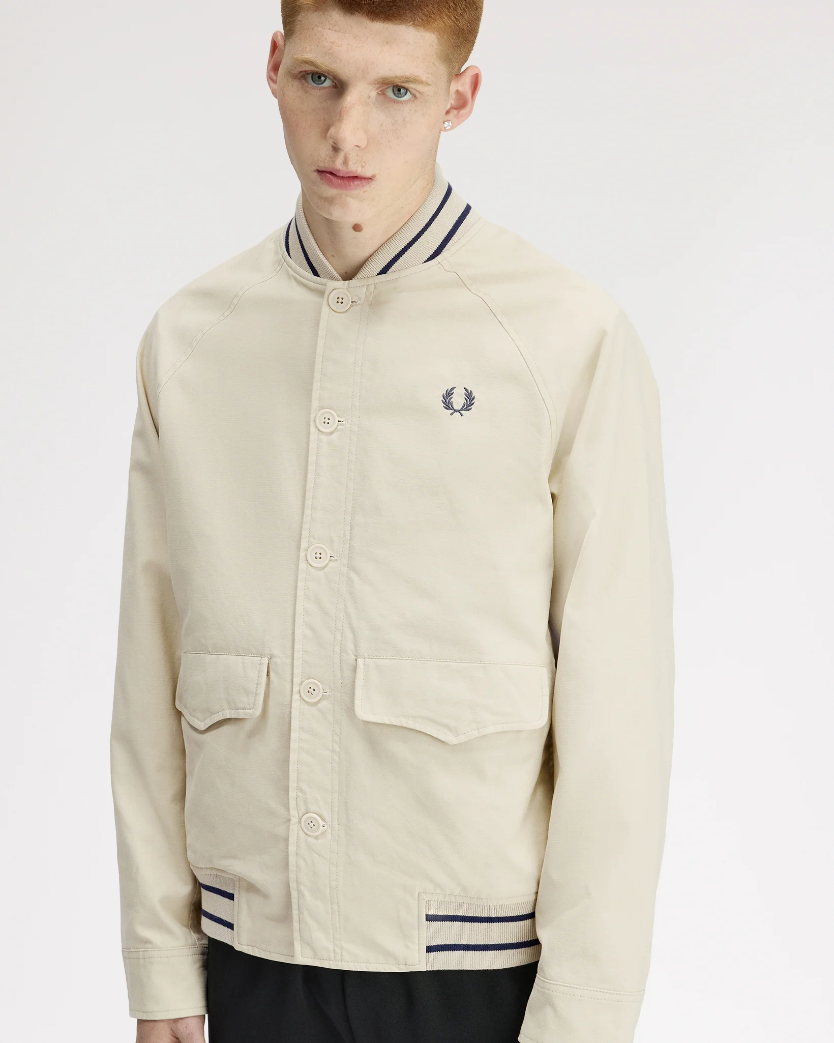 Fred Perry Umpire Bomber Jacket - Oatmeal - Image 3