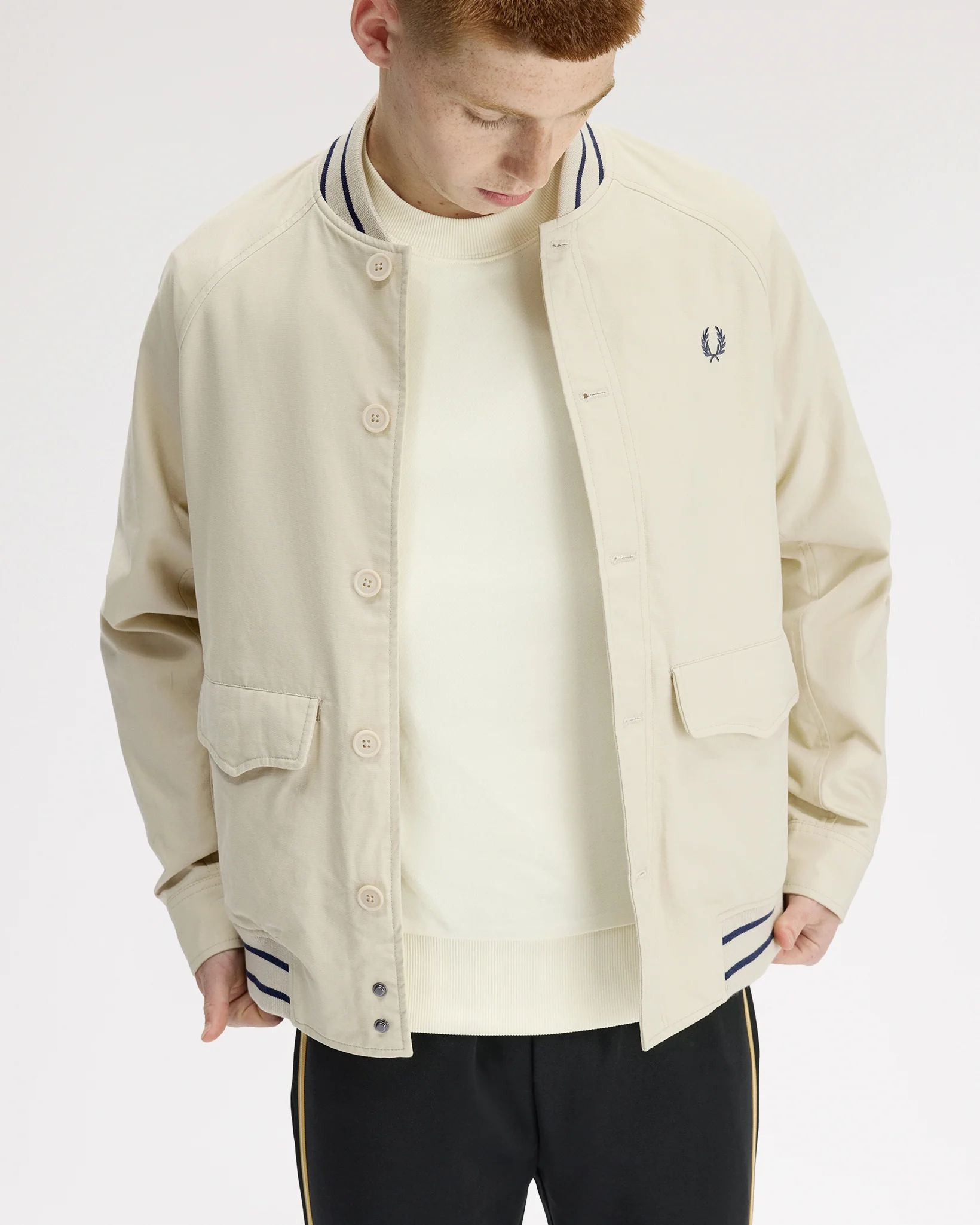 Fred Perry Umpire Bomber Jacket - Oatmeal - Image 4