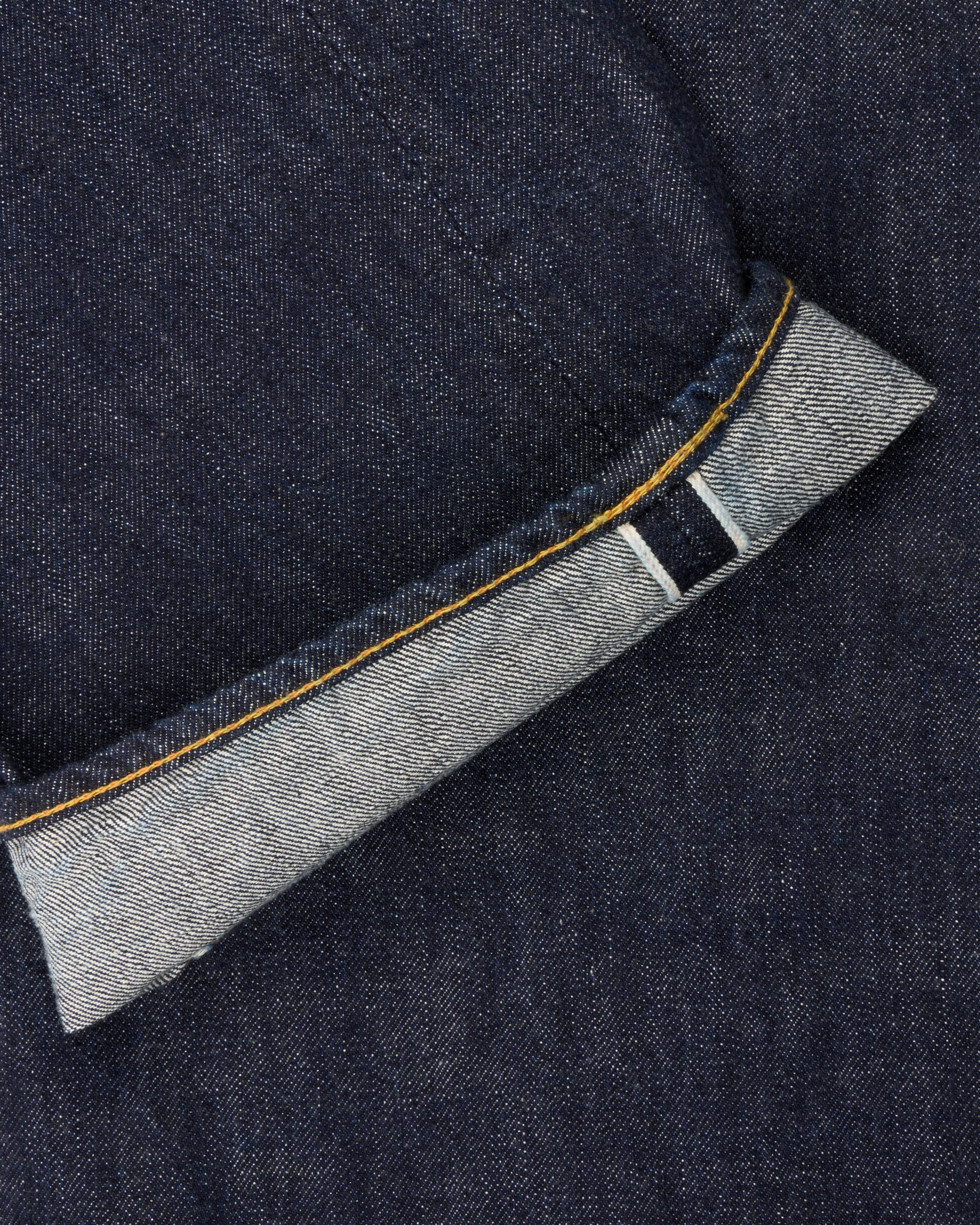 Fullcount 0105W 13.7oz Selvedge Wide Fit Mens Jeans - Indigo Onewash - Image 11