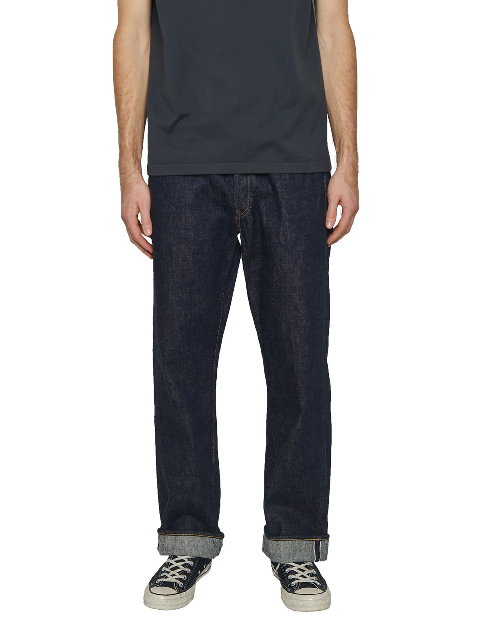 Fullcount 0105W 13.7oz Selvedge Wide Fit Mens Jeans - Indigo Onewash - Image 2