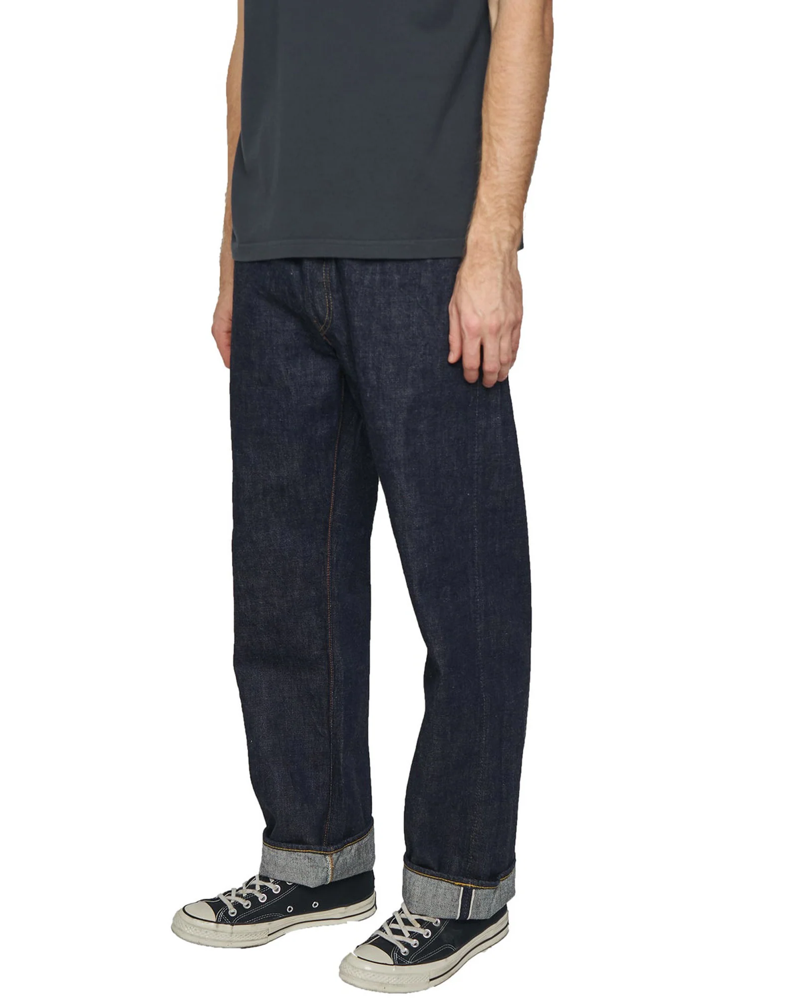 Fullcount 0105W 13.7oz Selvedge Wide Fit Mens Jeans - Indigo Onewash - Image 3