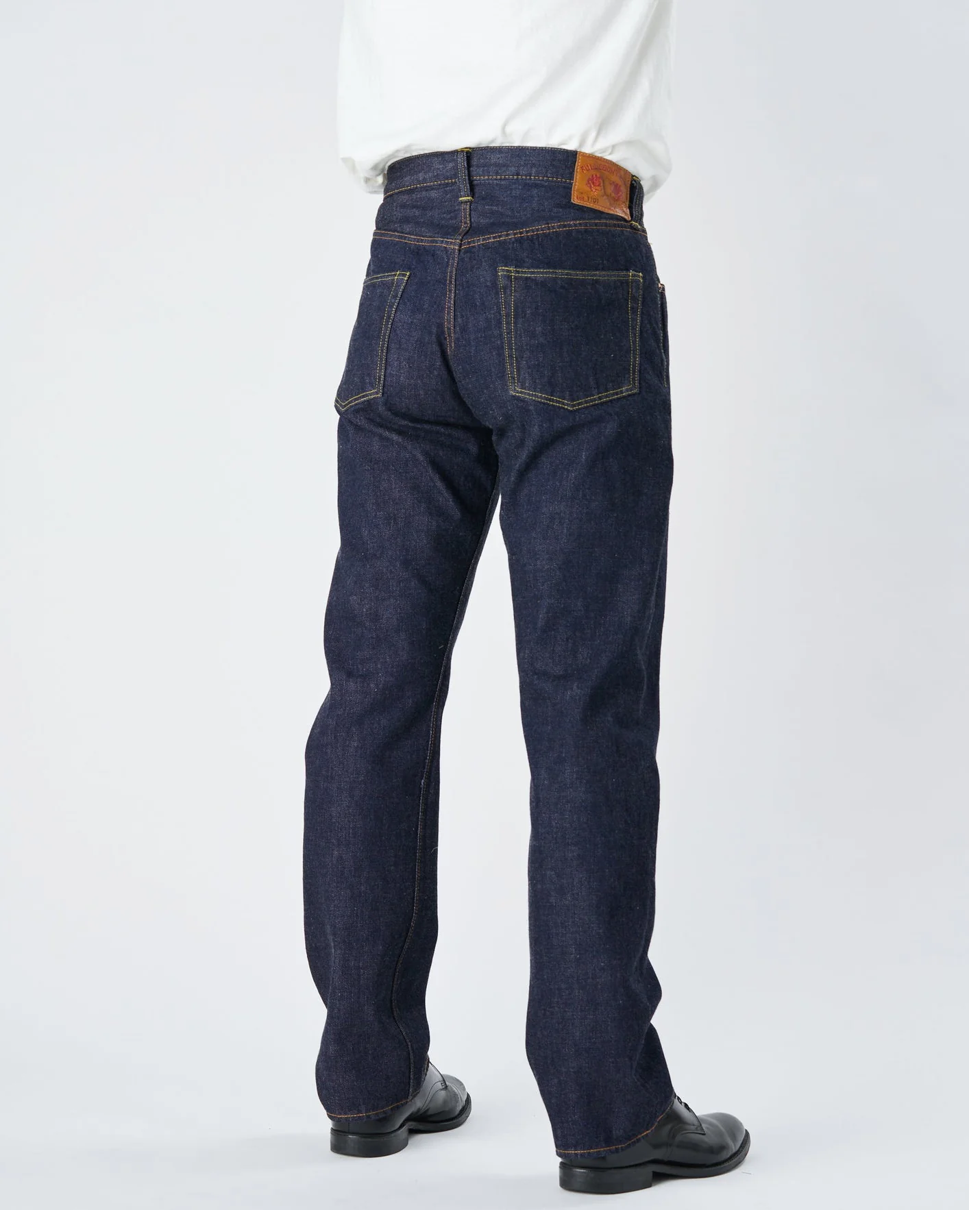 Fullcount 1101W 13.7oz Selvedge Straight Fit Mens Jeans - Indigo Onewash - Image 3