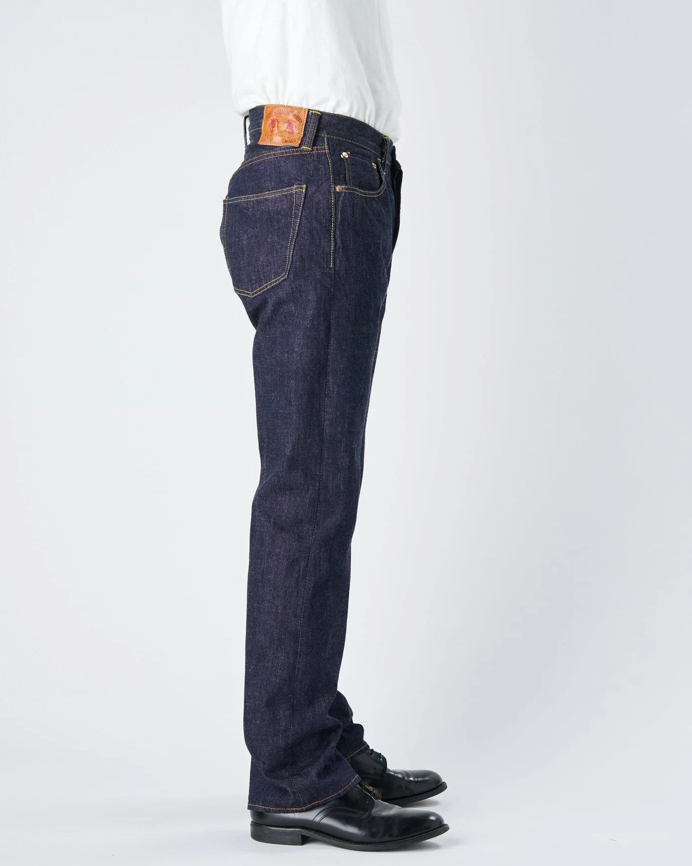 Fullcount 1101W 13.7oz Selvedge Straight Fit Mens Jeans - Indigo Onewash - Image 4