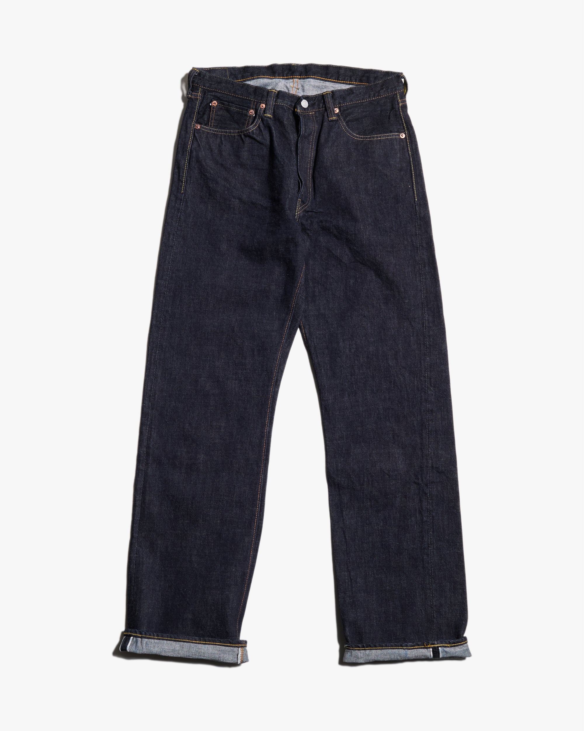 Fullcount 1101XXW 15.5oz Selvedge Straight Fit Mens Jeans - Indigo Onewash - Image 7