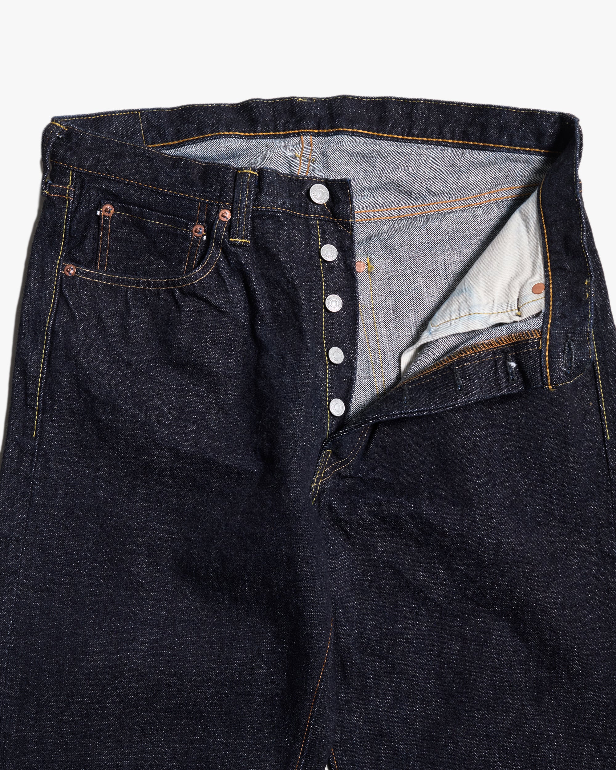 Fullcount 1101XXW 15.5oz Selvedge Straight Fit Mens Jeans - Indigo Onewash - Image 8