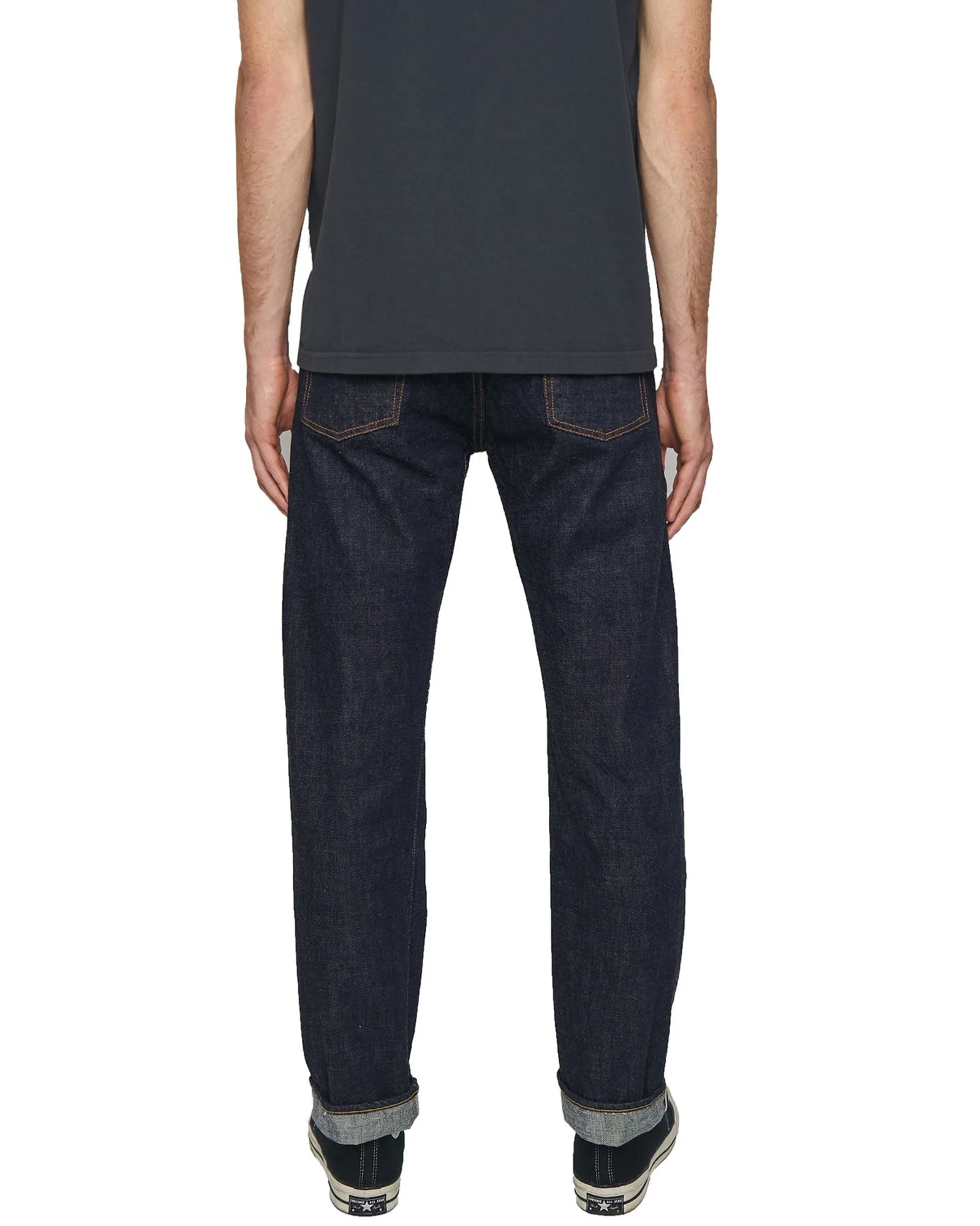 Fullcount 1108W 13.7oz Selvedge Slim Straight Mens Jeans - Indigo Onewash - Image 4