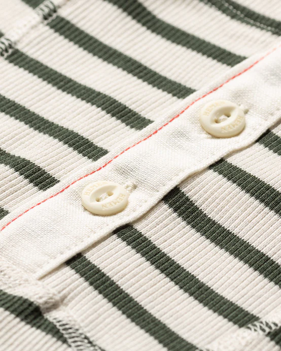 Hemen Biarritz Albar Breton Stripe Boxer Brief - Natural / Khaki - Image 2