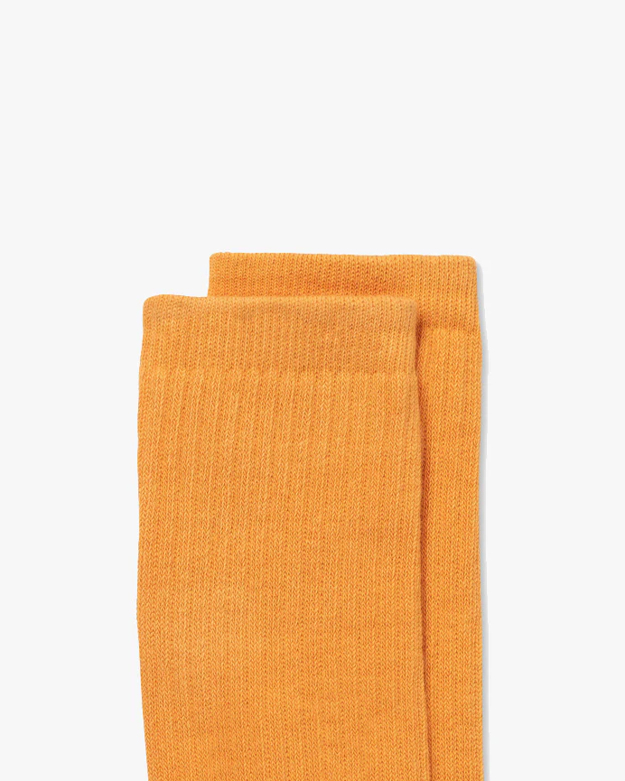 Hemen Biarritz HMN04 Organic Cotton Rib Sport Socks - Amber - Image 4