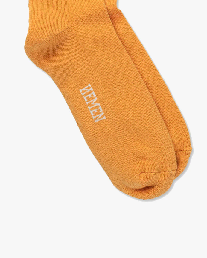 Hemen Biarritz HMN04 Organic Cotton Rib Sport Socks - Amber - Image 5