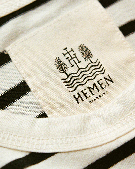 Hemen Biarritz Joritz Breton Stripe L/S Tee - Natural / Marine - Image 3