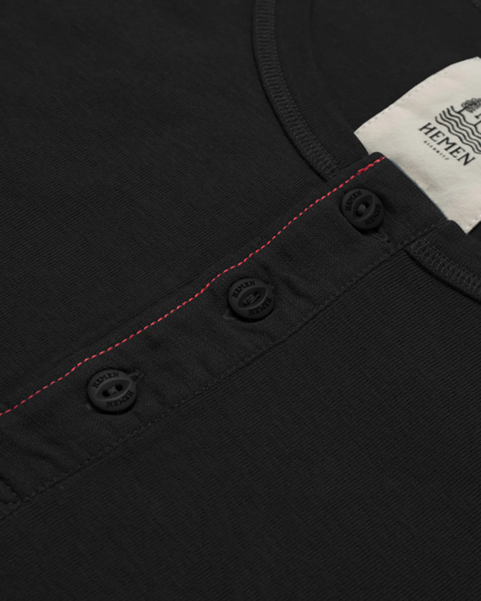 Hemen Biarritz Luzien Henley - Black - Image 2