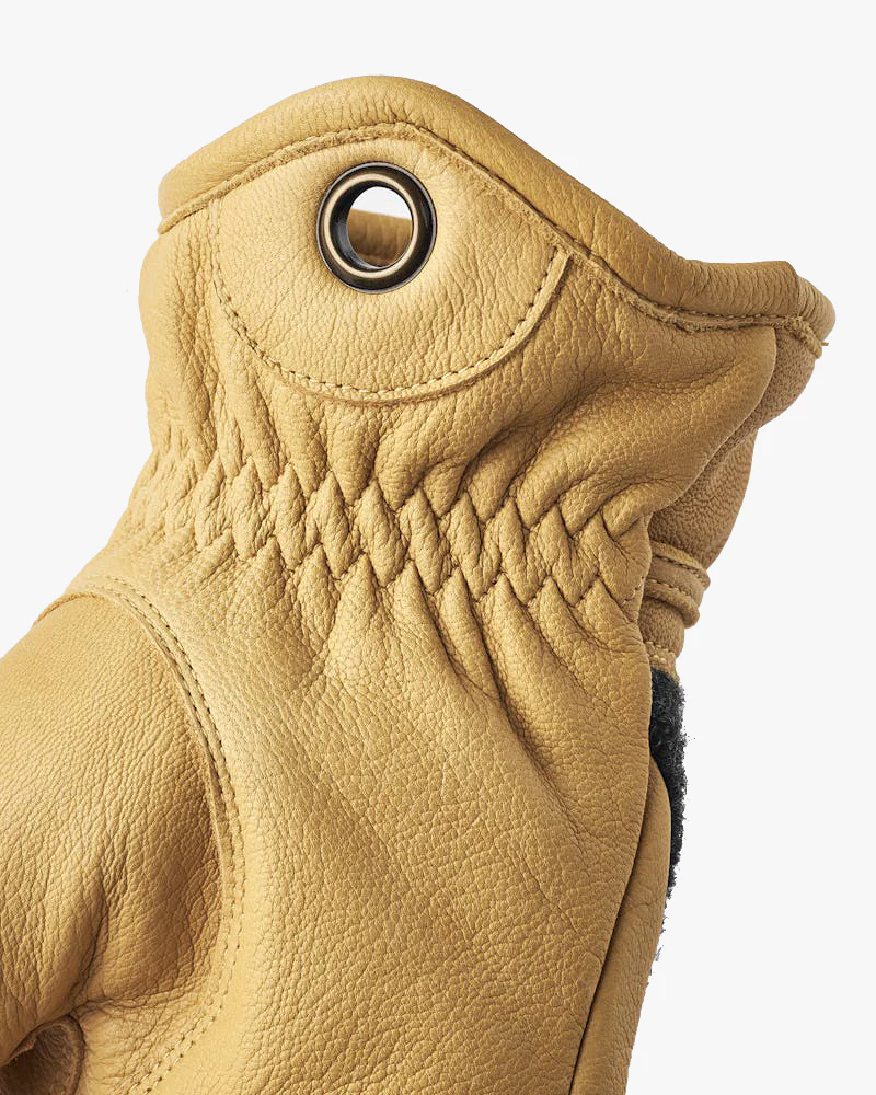 Hestra Daniel Insulated Wool & Leather Gloves - Charcoal / Tan - Image 4
