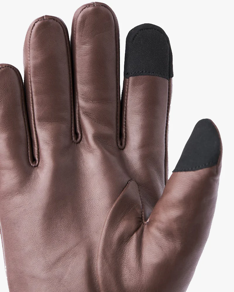 Hestra John Hairsheep Leather Gloves - Brown - Image 2