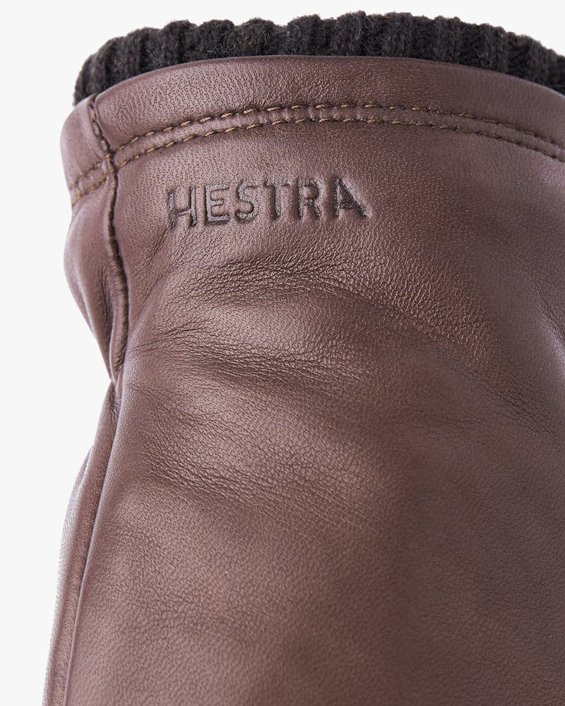 Hestra John Hairsheep Leather Gloves - Brown - Image 3