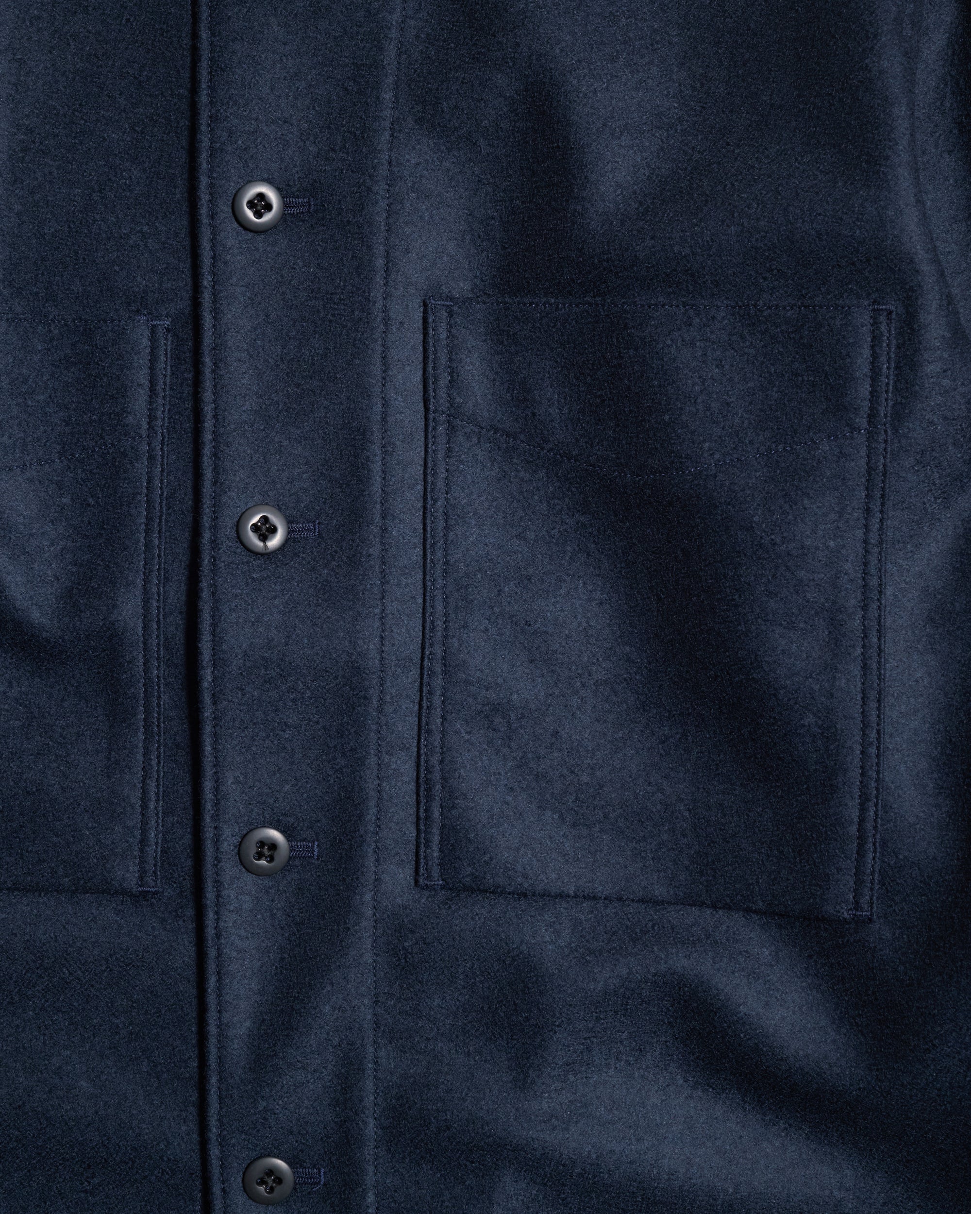 Jackman Comp Wool BB Shirt - Navy - Image 7