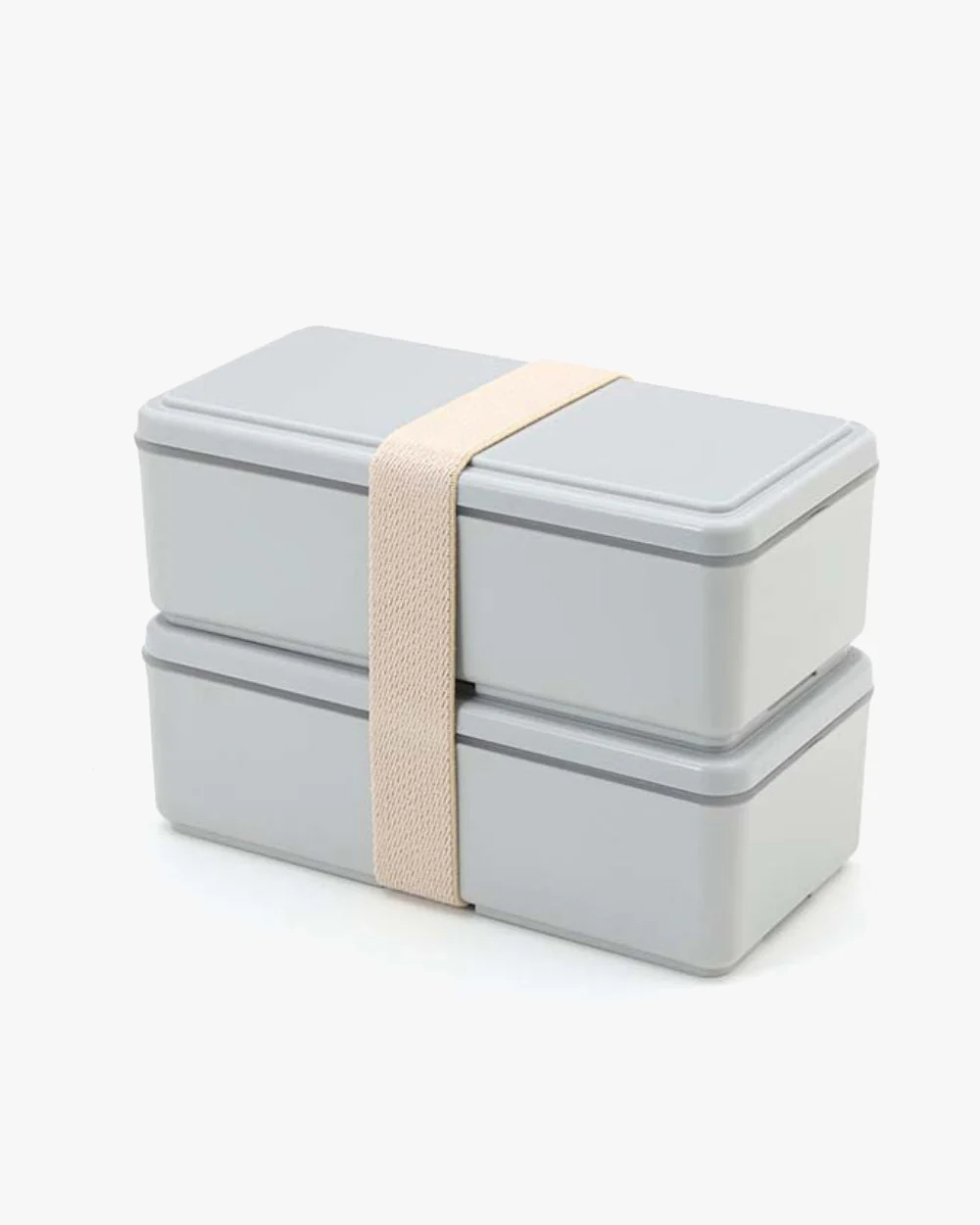 Japan Best Miyoshi Takenaka Gel Cool Bento Box Double - Light Grey