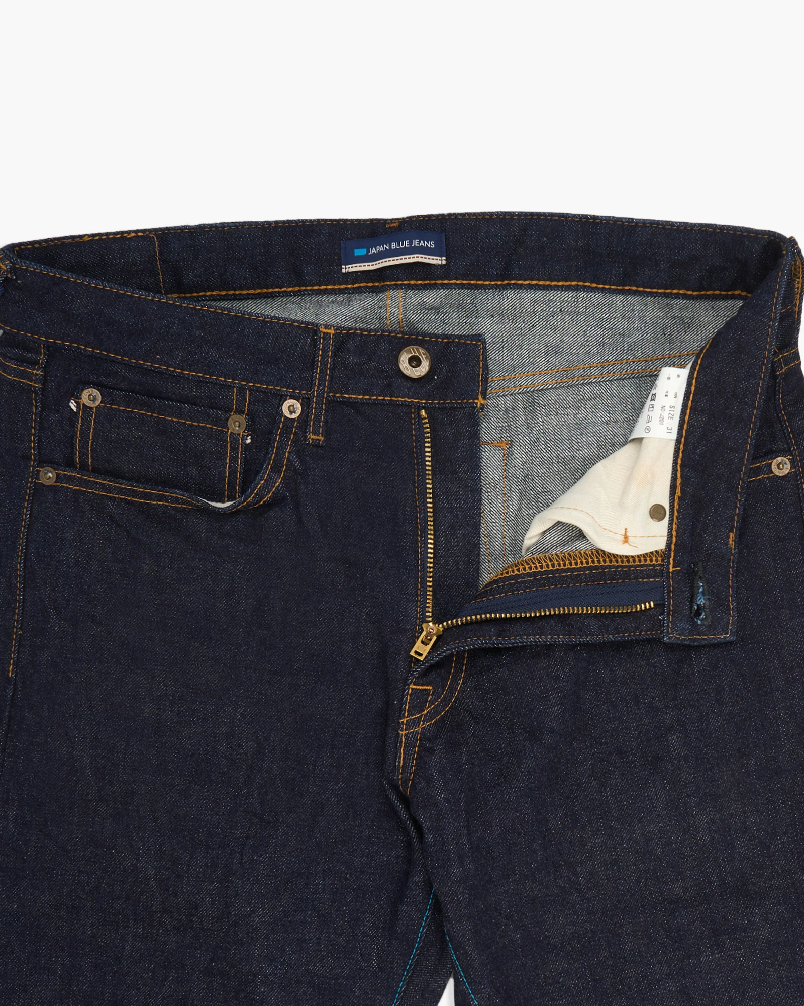 Japan Blue J201 Tapered Fit 14.8oz US Cotton Selvedge Mens Jeans - Indigo - Image 10