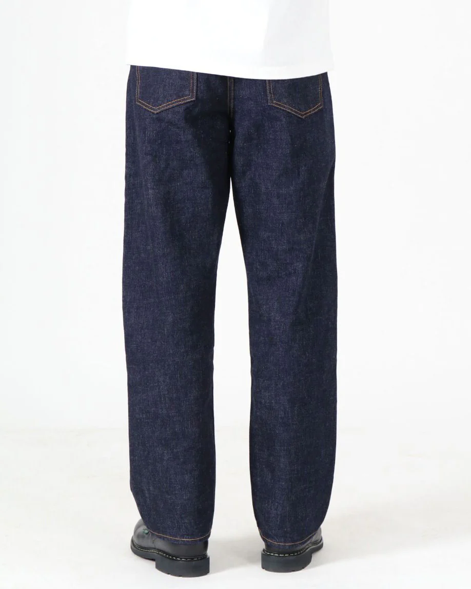 Japan Blue J501 Loose Straight 14.8oz US Cotton Selvedge Mens Jeans - Indigo - Image 5
