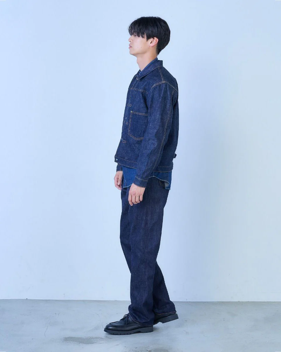 Japan Blue J501 Loose Straight 14.8oz US Cotton Selvedge Mens Jeans - Indigo - Image 7