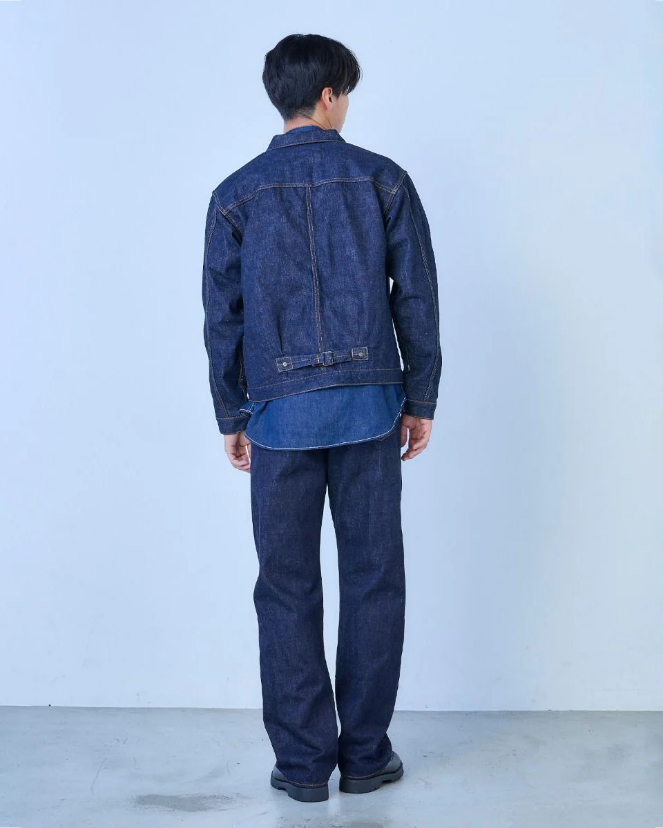 Japan Blue J501 Loose Straight 14.8oz US Cotton Selvedge Mens Jeans - Indigo - Image 8