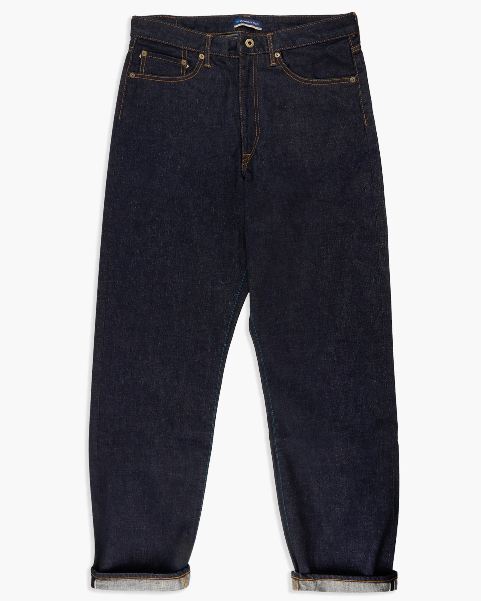 Japan Blue J501 Loose Straight 14.8oz US Cotton Selvedge Mens Jeans - Indigo - Image 9