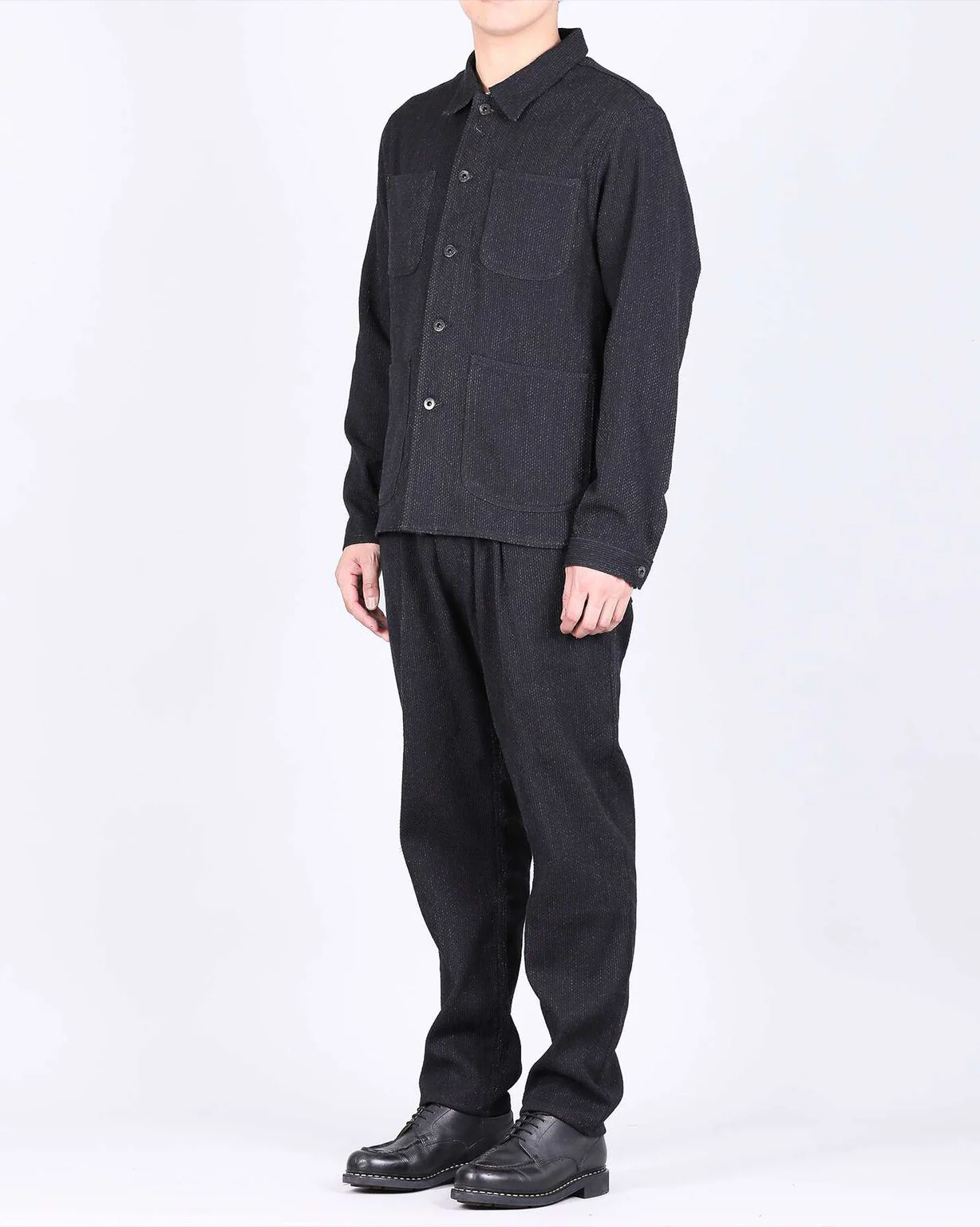 Japan Blue Jeans JBOT1324 Sashiko Coverall Jacket - Black - Image 4