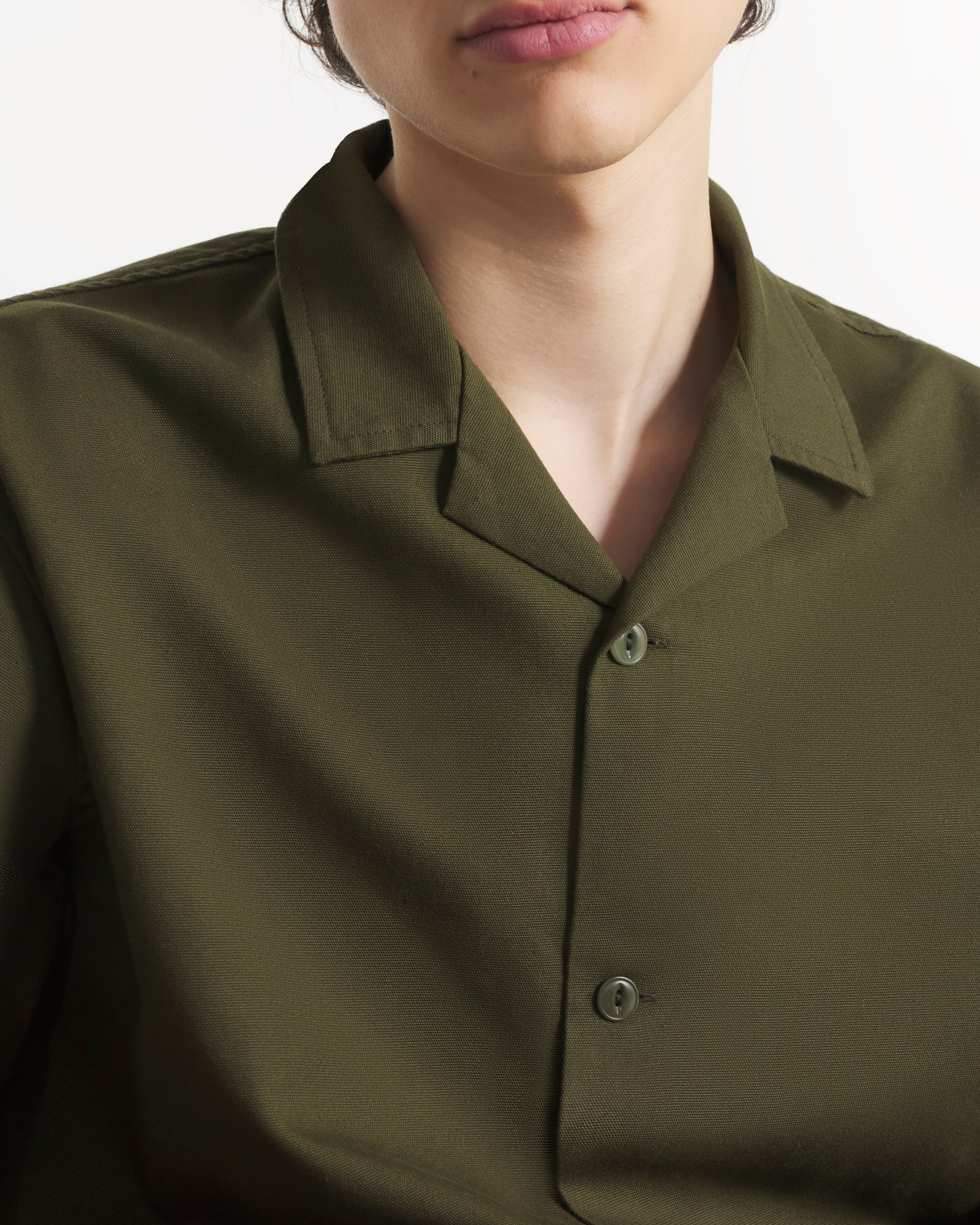 Le Mont St Michel Calao Oversized Shirt - Olive - Image 3