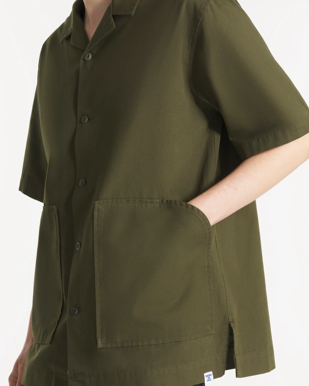 Le Mont St Michel Calao Oversized Shirt - Olive - Image 5