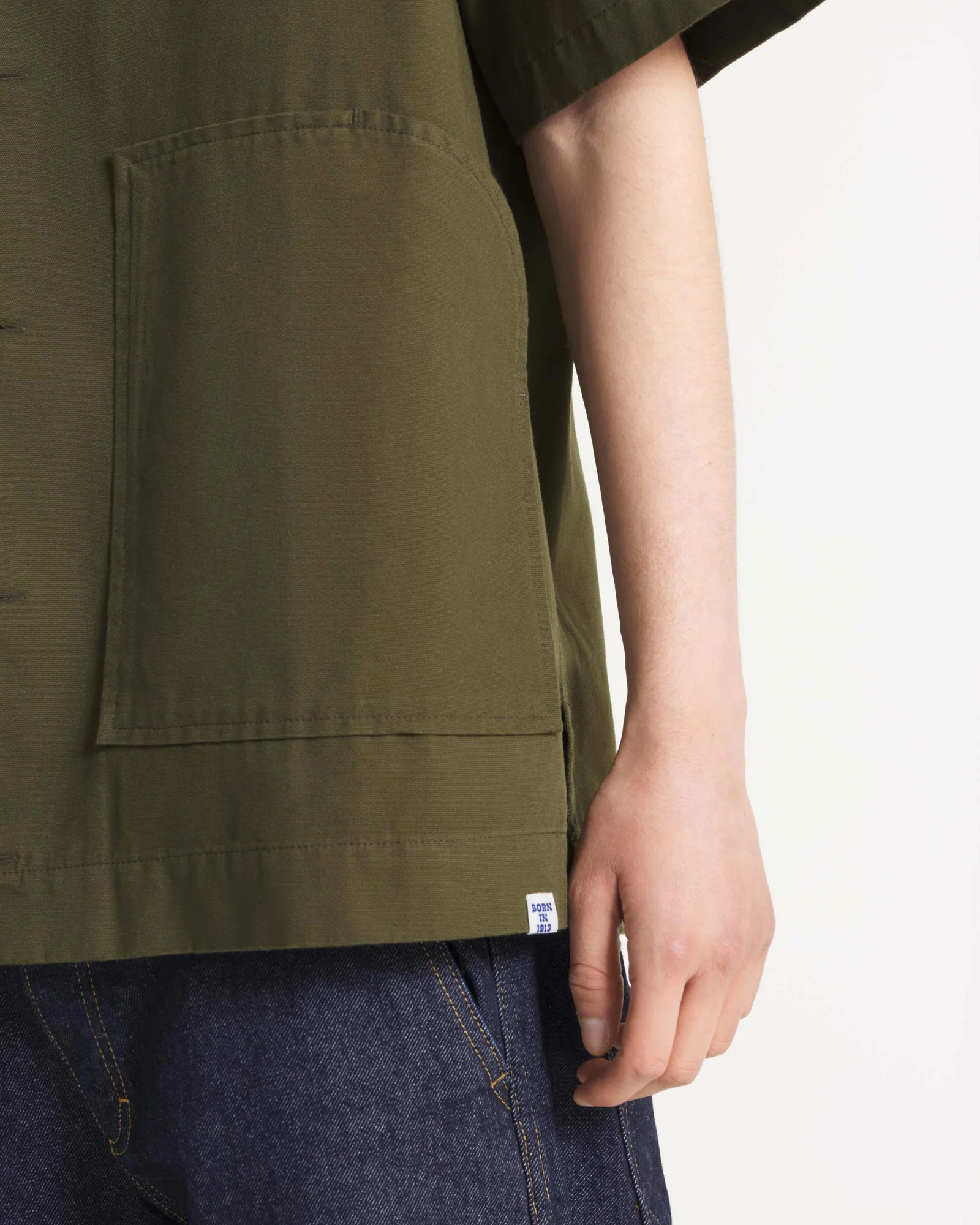 Le Mont St Michel Calao Oversized Shirt - Olive - Image 6