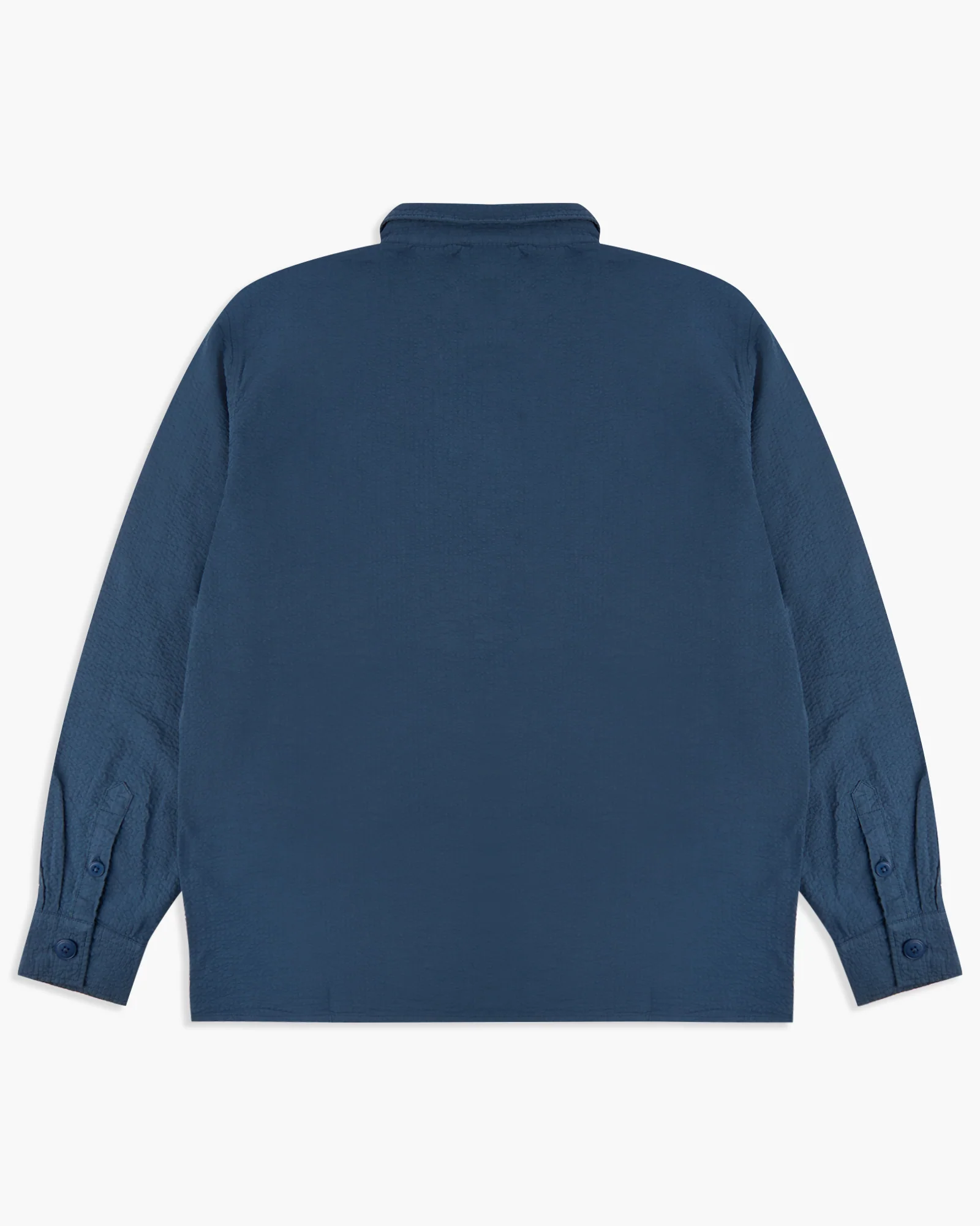 Le Mont St Michel Coban Seersucker Overshirt - Navy - Image 7