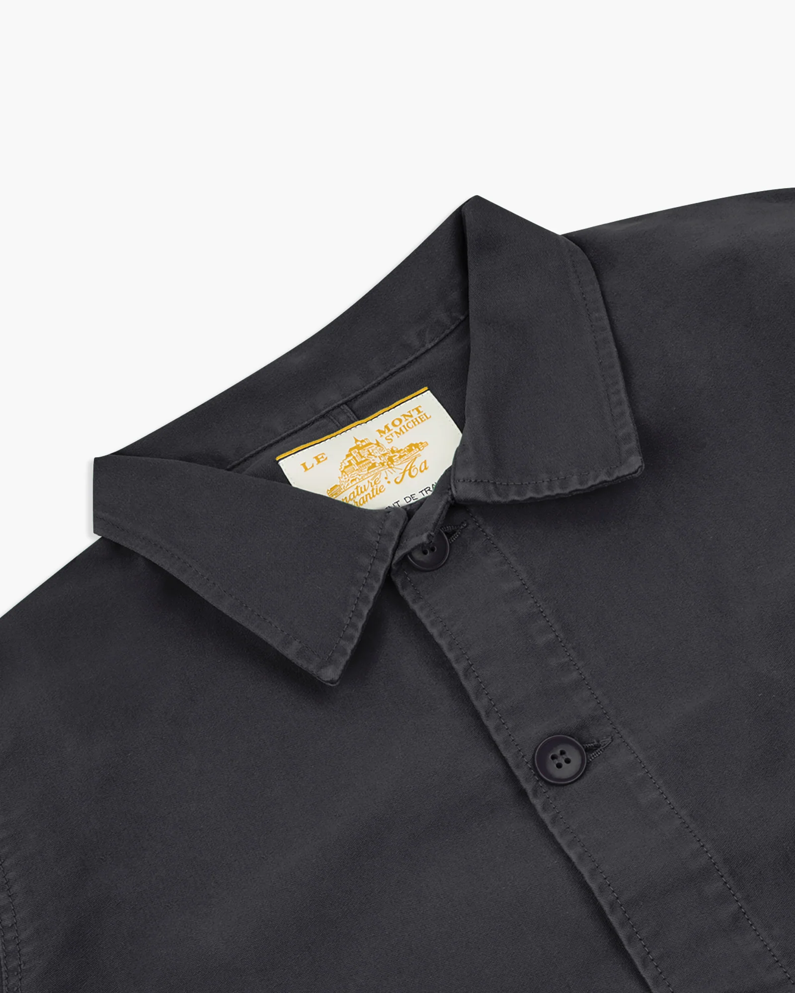 Le Mont St Michel Moleskin Authentic Work Jacket - Graphite - Image 5