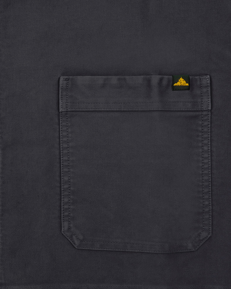 Le Mont St Michel Moleskin Authentic Work Jacket - Graphite - Image 6