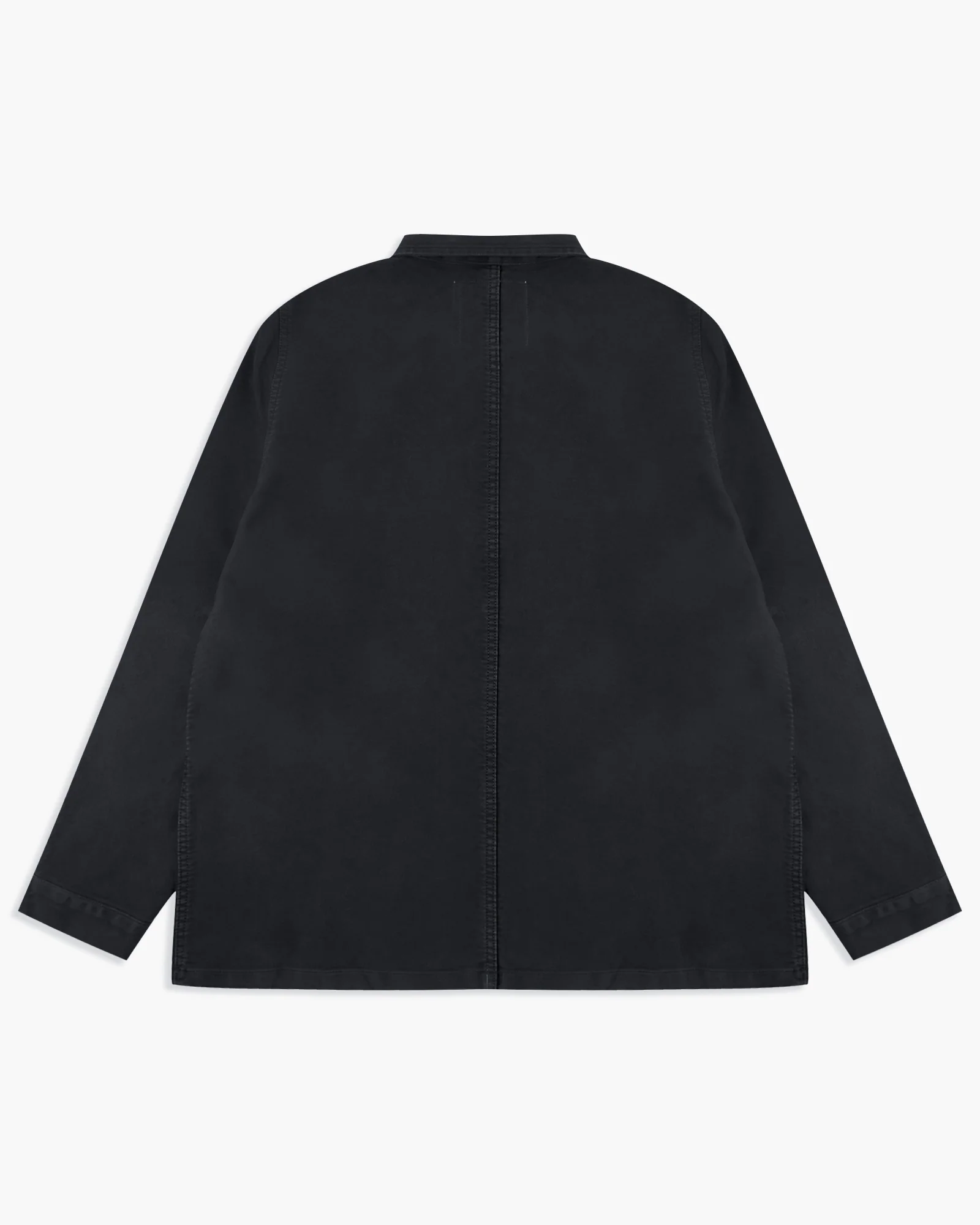 Le Mont St Michel Moleskin Vintage Washed Work Jacket - Black - Image 8