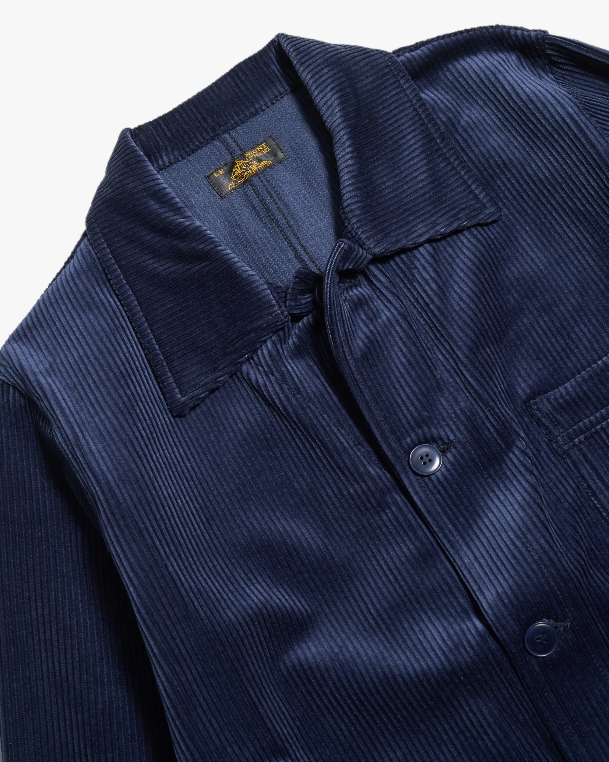 Le Mont St Michel Vancouver Corduroy Work Jacket - Navy - Image 4