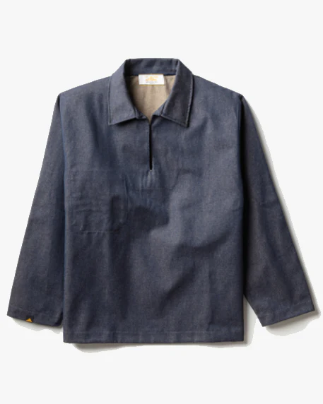 Le Mont St Michel Vilhelm Heavy Twill Vareuse - Navy