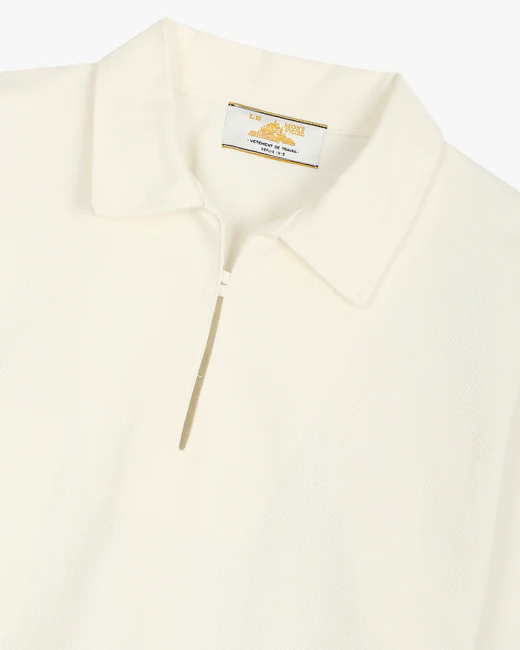 Le Mont St Michel Vilhelm Heavy Twill Vareuse - Off White - Image 4
