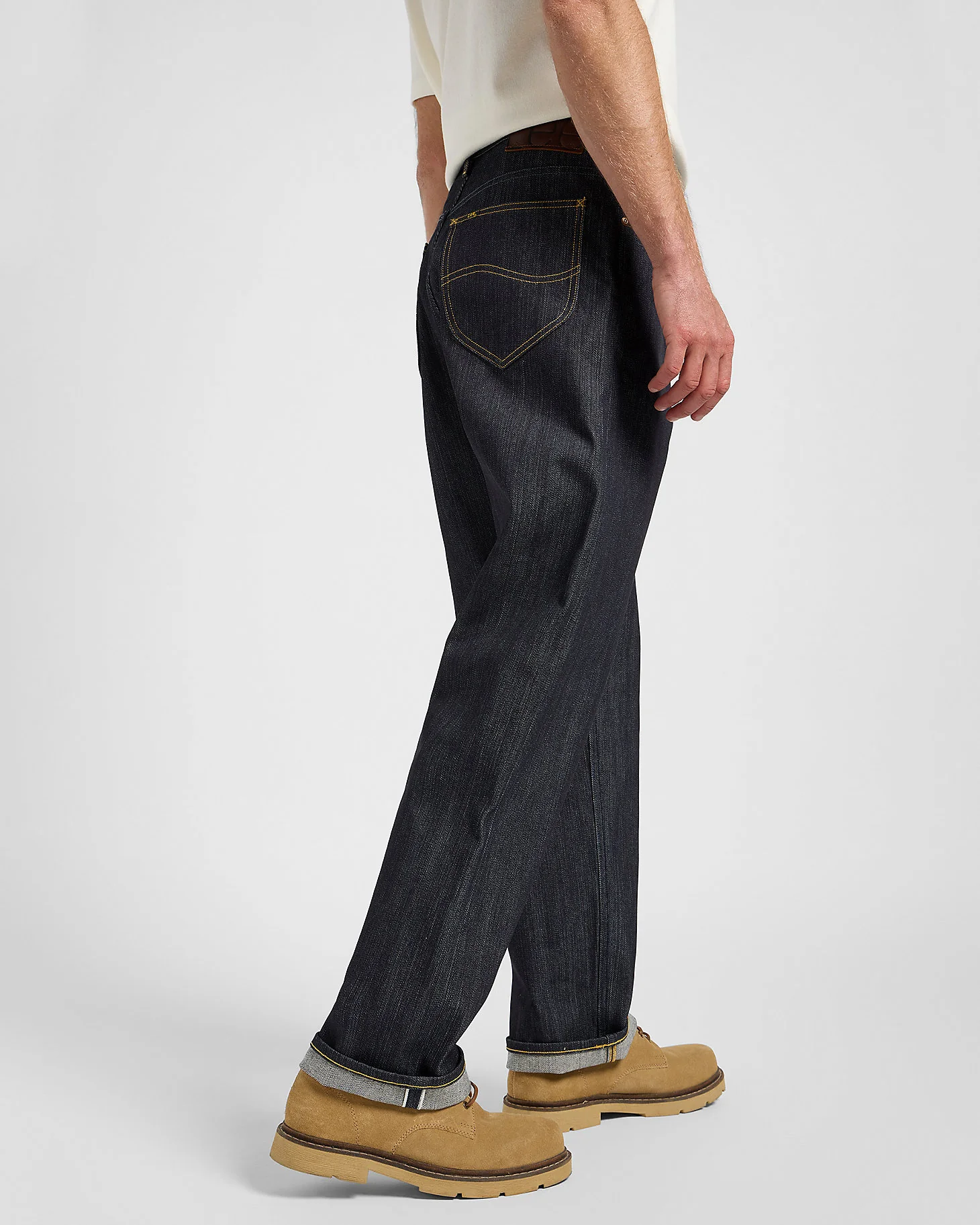 Lee 101 L Made In Japan Loose Fit Kaihara Recycled Cotton 14.75oz Selvedge Mens Jeans - Dry - Image 4