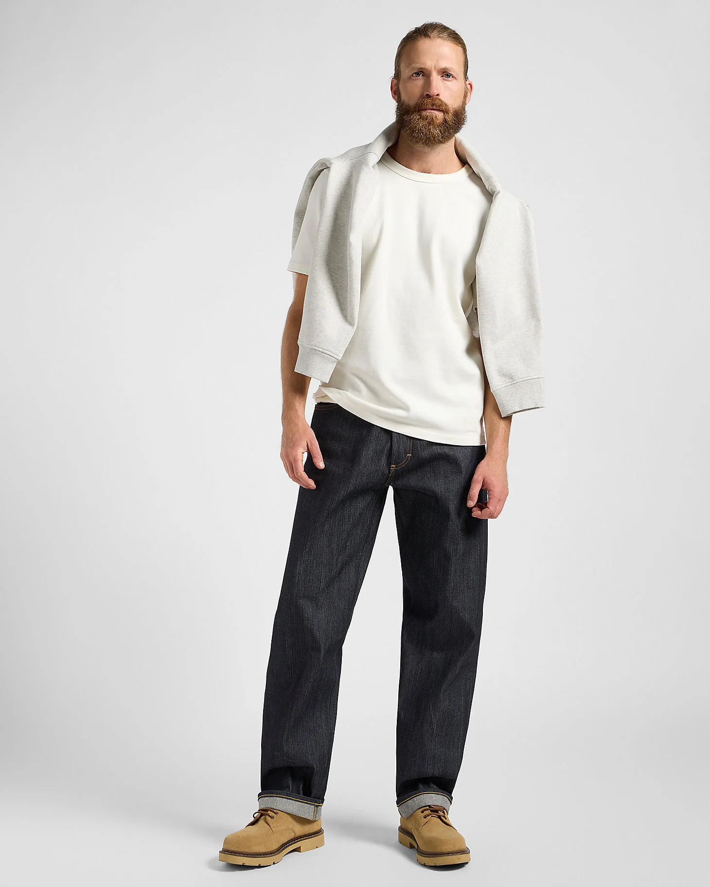 Lee 101 L Made In Japan Loose Fit Kaihara Recycled Cotton 14.75oz Selvedge Mens Jeans - Dry - Image 5