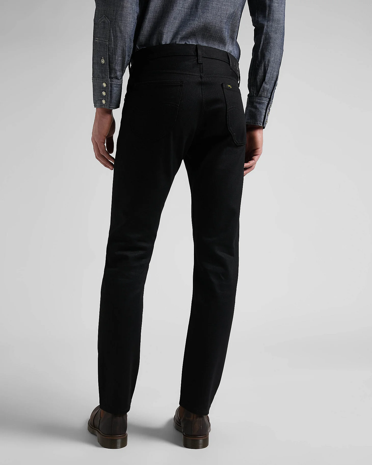 Lee 101 Rider Slim Fit Kaihara Recycled Cotton 14oz Selvedge Mens Jeans - Dry Black - Image 3