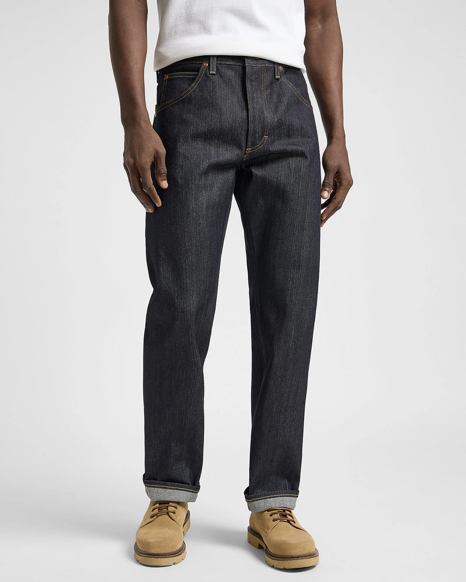Lee 101 Z Made In Japan Regular Fit Kaihara Recycled Cotton 14.75oz Selvedge Mens Jeans - Dry