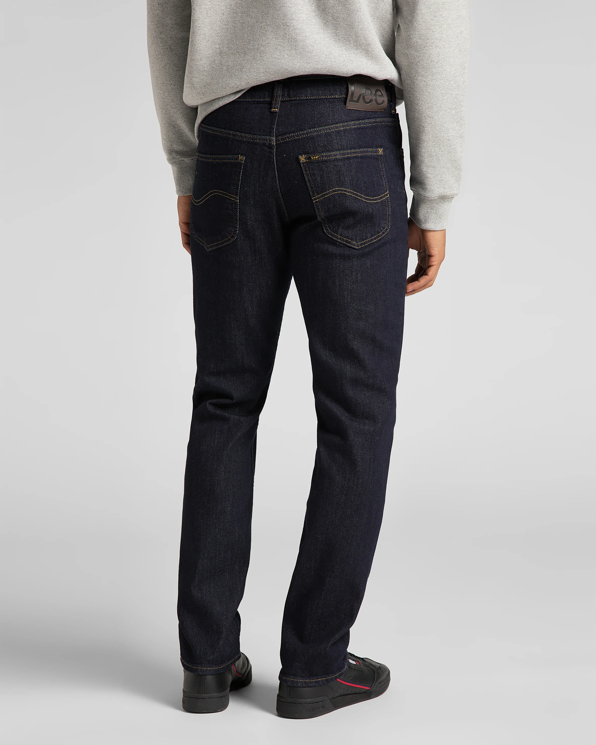 Lee Brooklyn Straight Regular Fit Mens Jeans - Rinse - Image 3