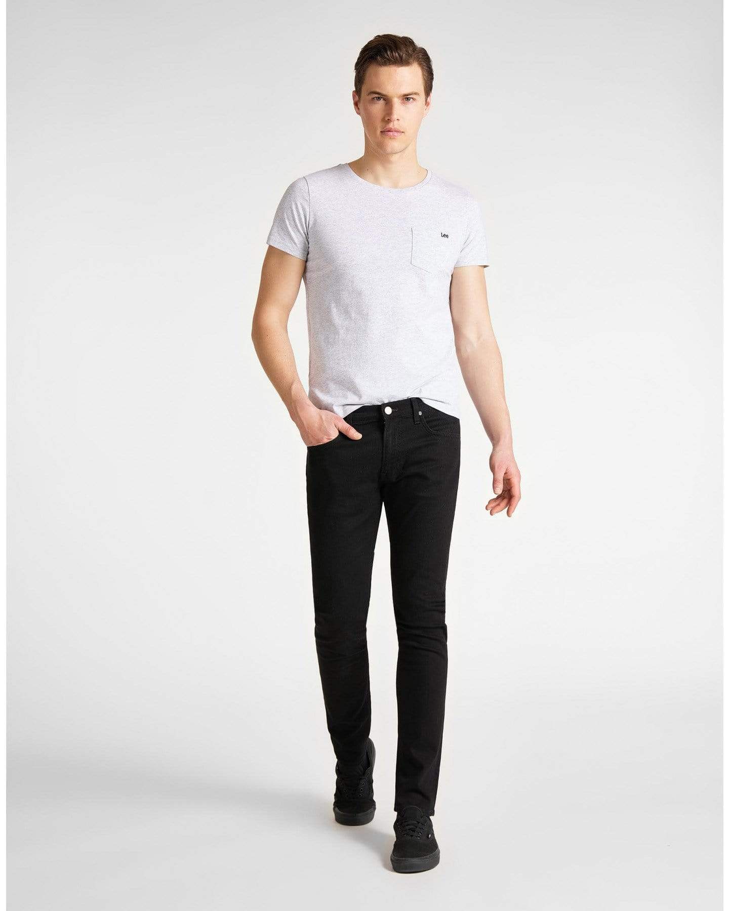 Lee Luke Slim Tapered Mens Jeans - Clean Black - Image 3