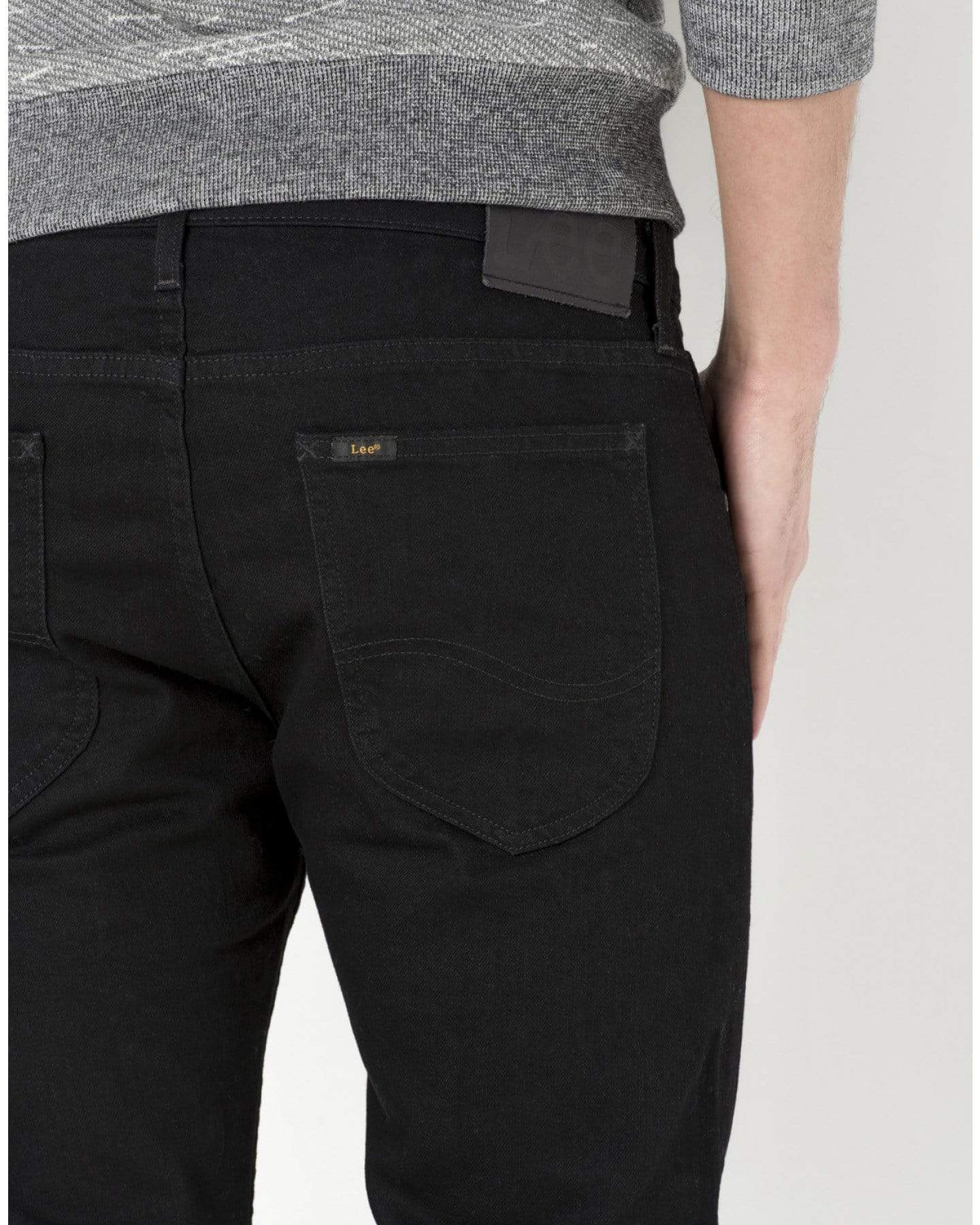 Lee Luke Slim Tapered Mens Jeans - Clean Black - Image 6