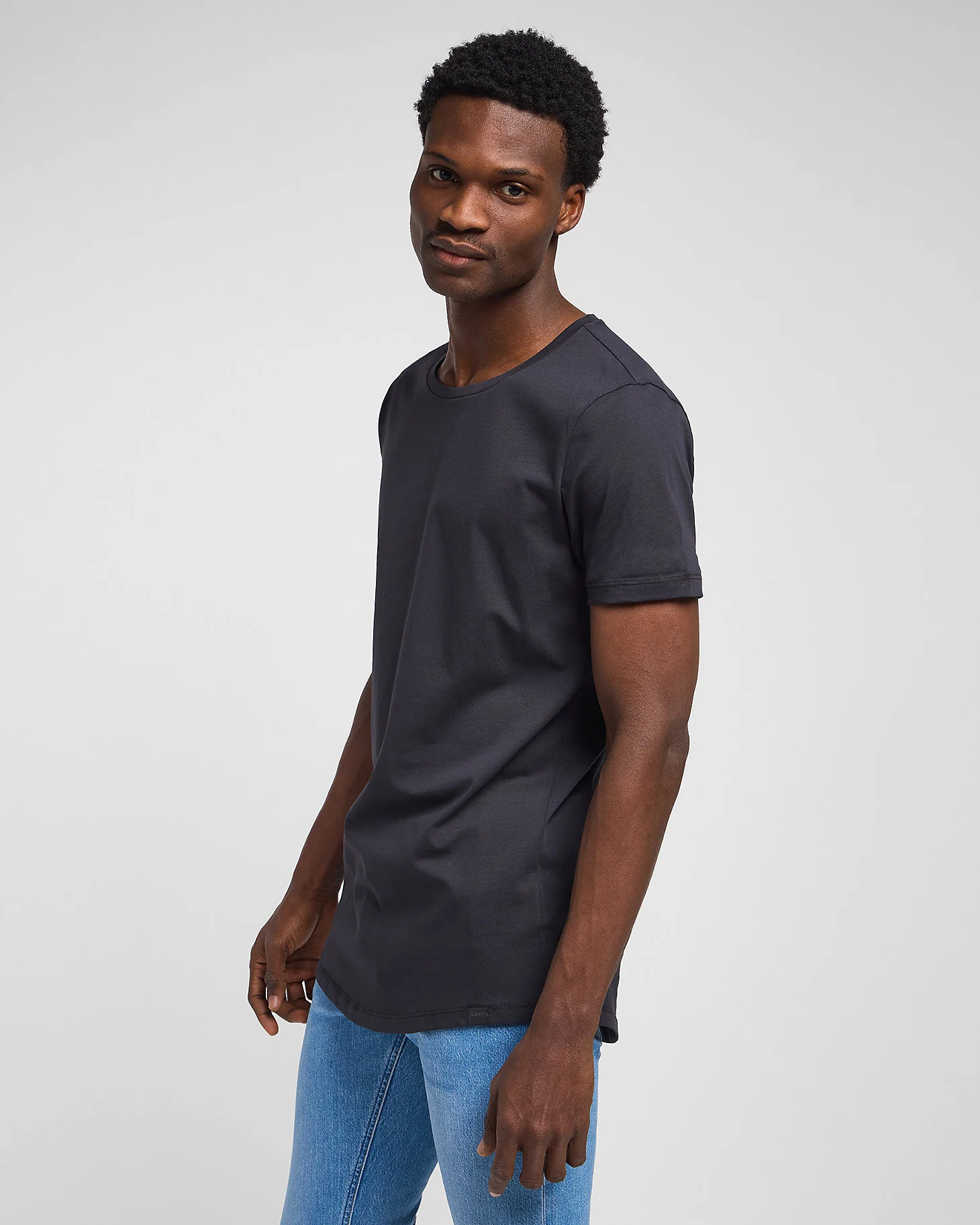 Lee Shaped Tee - Washed Black - Image 4