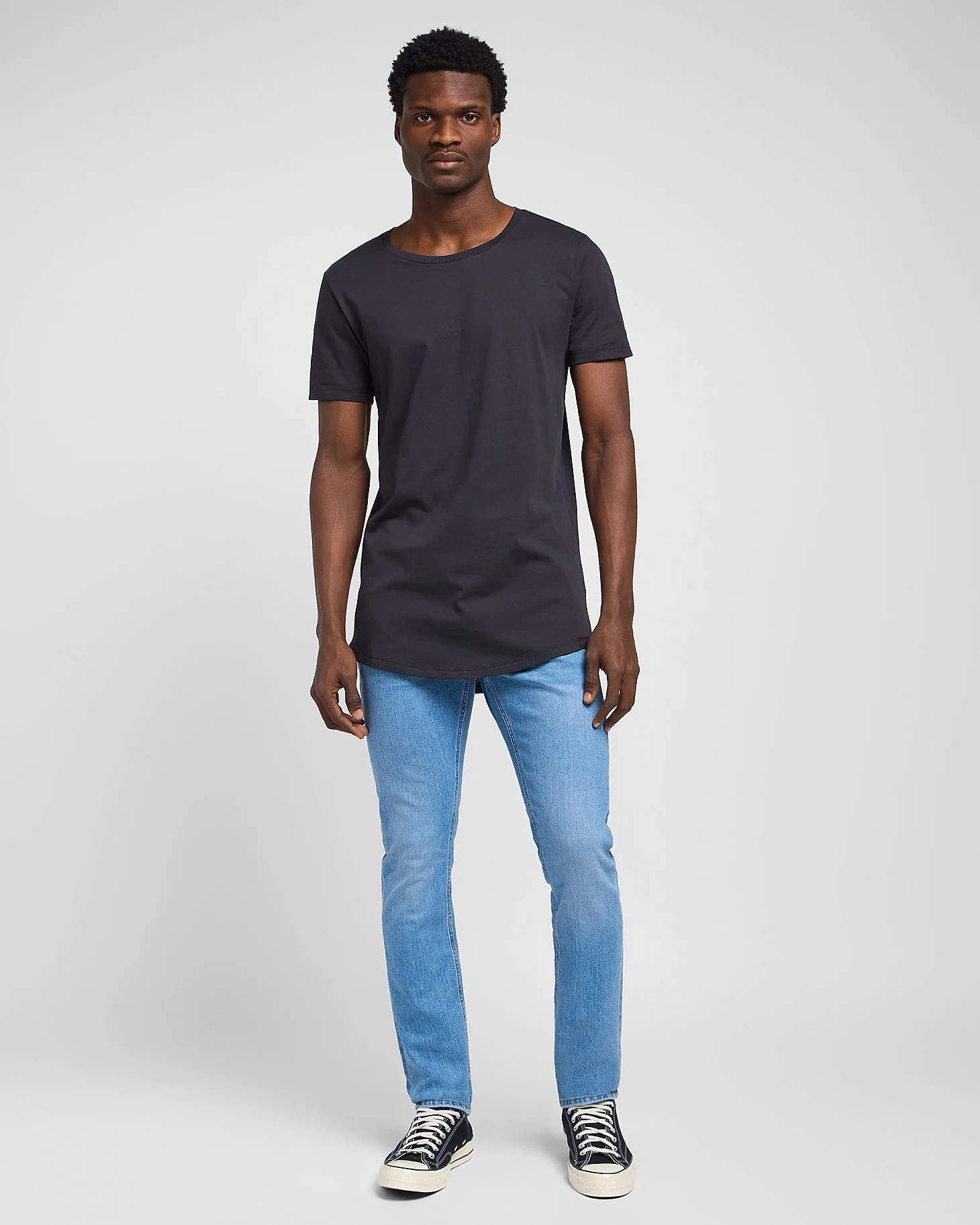 Lee Shaped Tee - Washed Black - Image 5