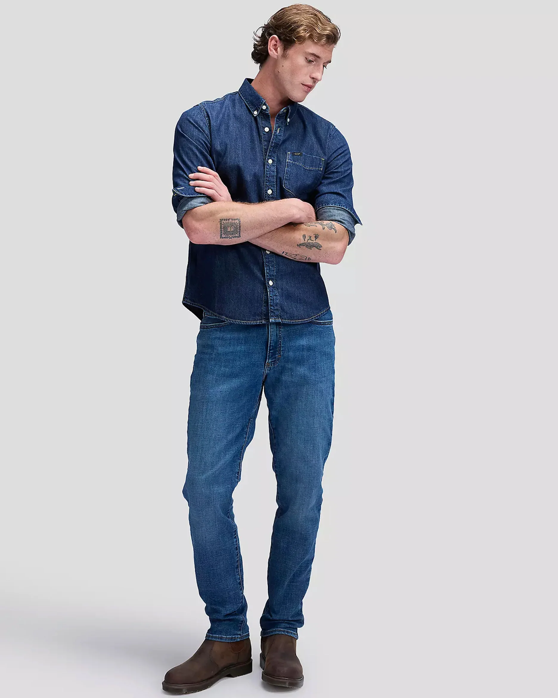 Lee Slim Fit Extreme Motion Mens Jeans - MVP Astro Blue - Image 3