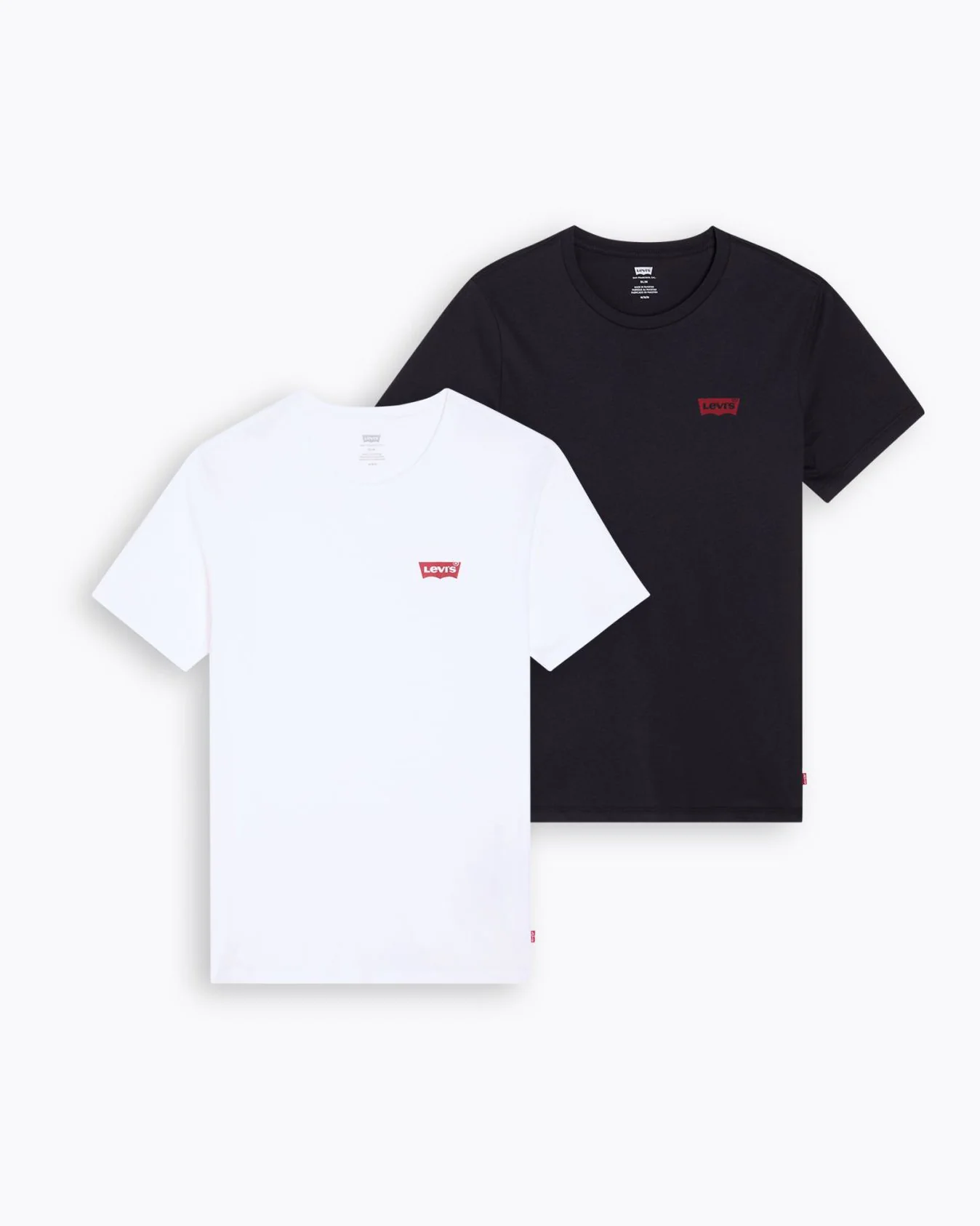 Levi's® 2-Pack Housemark Graphic Crewneck Tees - White / Caviar