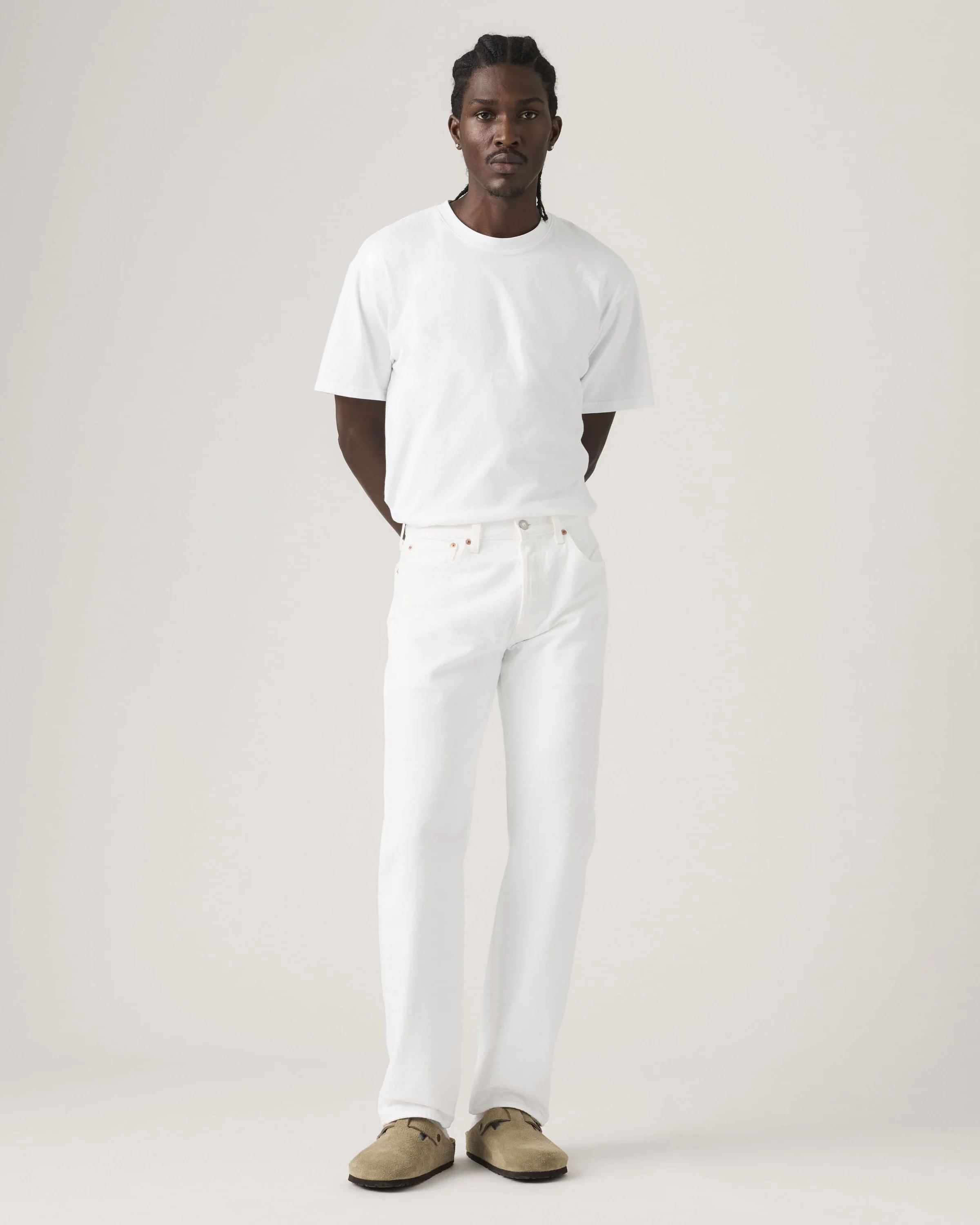 Levi's® 501 Original Regular Fit Mens Jeans - Chill White - Image 3