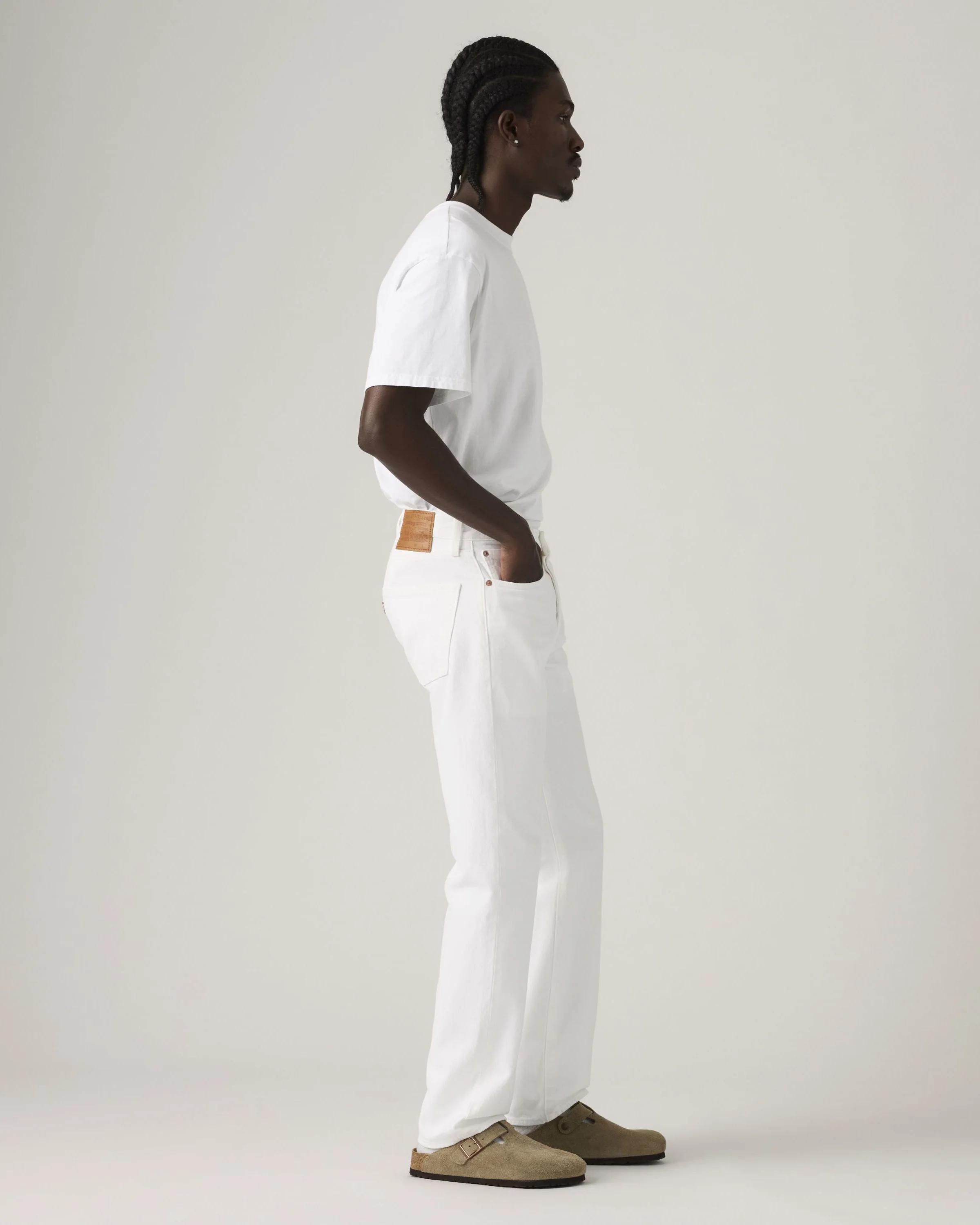 Levi's® 501 Original Regular Fit Mens Jeans - Chill White - Image 5