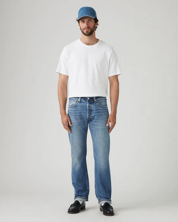 Levi's® 501 Original Regular Fit Selvedge Mens Jeans - Feeling Powerful - Image 2